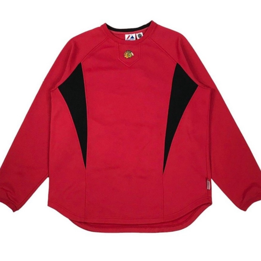 Chicago Blackhawks Majestic Therma Base Red Long Sleeve Sweatshirt